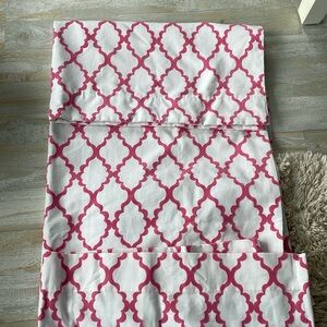 Pottery barn kids pink geometric black out curtain pair 44x84 inches